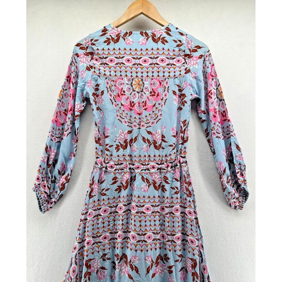 Spell & The Gypsy Collective Pandora Aquarium Maxi Dress Size XS Blue Pink Print - Picture 9 of 16